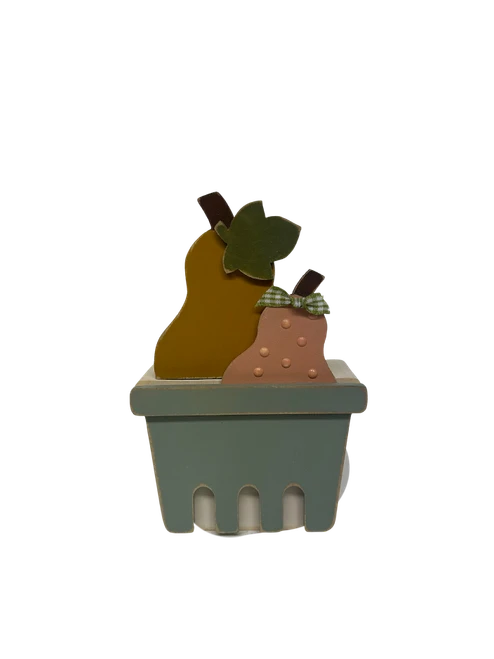 Chunky fruit basket with pears for fall