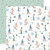 Winter Market: Skiers Scrapbook Paper