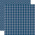 Echo Park Dots & Stripes Gingham: Deep Blue Sea Gingham Scrapbook Paper