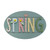spring letters on oval plank