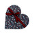 Patriotic floral Small Plank Heart