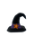 chunky curved witch hat w/star