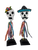 Skull on base and dowel w/crown