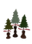 Lg Pine tree in 4" candle stick