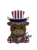  HK Highland Cow with Uncle Sam hat