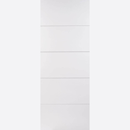 LPD Horizontal Four Line Primed White Doors