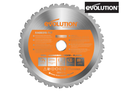 Evolution (RAGEBLADE210MULTI) Multi-Material Mitre Saw Blade 210 x 25.4mm x 24T