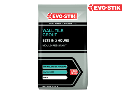 EVO-STIK (30812723) Wall Tile Grout Mould Resistant White 1.5kg