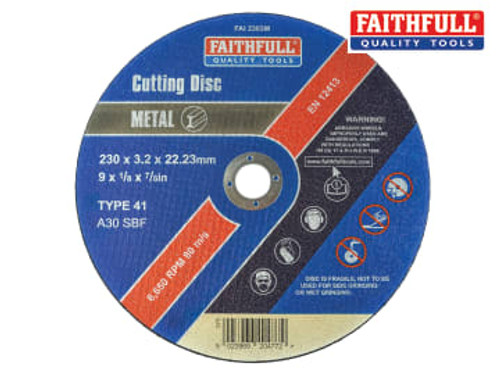 Faithfull (FAI2303M) Metal Cut Off Disc 230 x 3.2 x 22.23mm