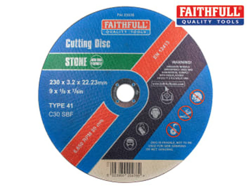 Faithfull (FAI2303S) Stone Cut Off Disc 230 x 3.2 x 22.23mm