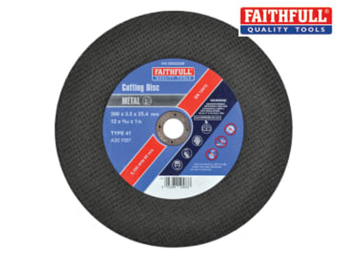 Faithfull (FAI3003525M) Metal Cut Off Disc 300 x 3.5 x 25.4mm
