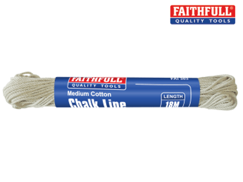 Faithfull (FAI303) 303 Medium Cotton Chalk Line 18m (Box 12)