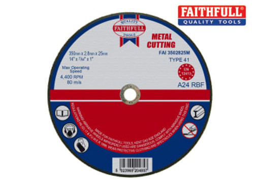Faithfull (FAI3502825M) Metal Cut Off Disc 355 x 2.8 x 25.4mm