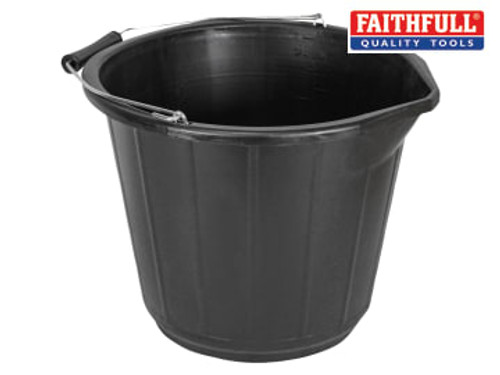 Faithfull (FAI3GBUCKET) General-Purpose Bucket 14 litre (3 gallon) - Black