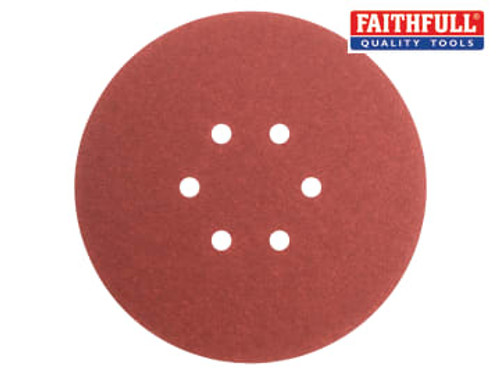 Faithfull (FAIADHL150VF) Hook & Loop Sanding Disc DID2 Holed 150mm 2 Very Fine (Pack 5)