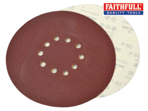 Faithfull (FAIADRYDISCF) Dry Wall Sanding Disc for Flex Machines 225mm Assorted (Pack 10)