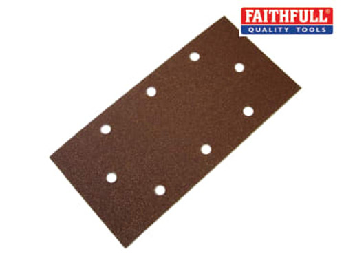Faithfull (FAIAOTSBDHL) 1/3 Sanding Sheet B/D Hook & Loop Holed Assorted (Pack 5)