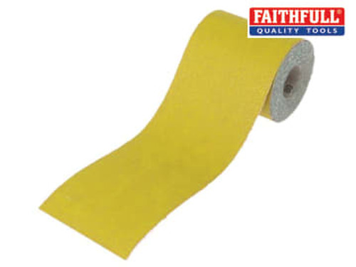 Faithfull (FAIAR580Y) Aluminium Oxide Sanding Paper Roll Yellow 115mm x 5m 80G
