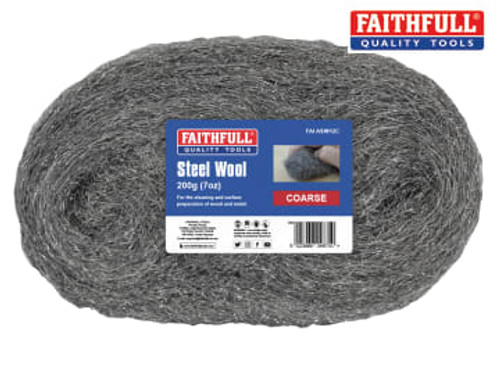 Faithfull (FAIASW12C) Steel Wool Coarse 200g