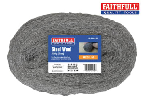 Faithfull (FAIASW12M) Steel Wool Medium 200g