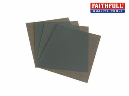 Faithfull (FAIAWDP4A) Wet & Dry Paper Sanding Sheets 230 x 280mm Assorted (4)