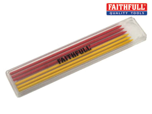 Faithfull (FAICPLRRFILC) Mixed Pencil Marking Refill Pack, 6 Piece