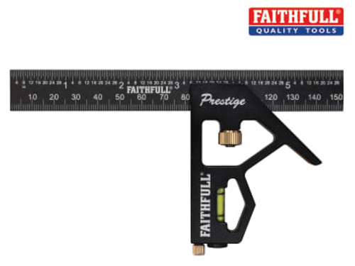 Faithfull (FAICS150CNC) Prestige Combination Square Black Aluminium 150mm (6in)