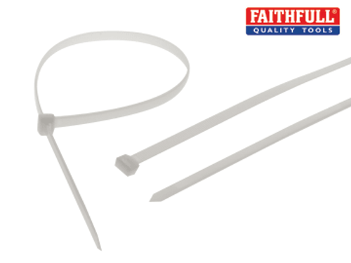 Faithfull (FAICT600WHD) Heavy-Duty Cable Ties White 9.0 x 600mm (Pack 10)