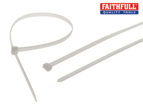 Faithfull (FAICT900WHD) Heavy-Duty Cable Ties White 9.0 x 905mm (Pack 10)