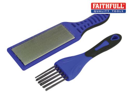 Faithfull (FAIFCBKIT) 2 Piece File Card Brush Kit