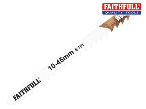 Faithfull (FAIJBT101D) Wood Jigsaw Blades Pack of 5 T101D