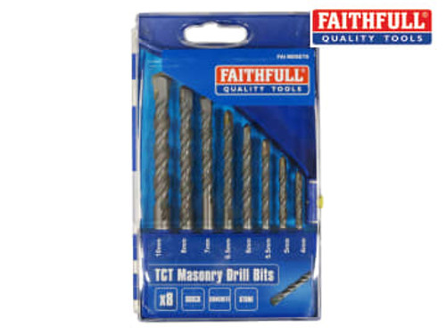 Faithfull (FAIMDSET8) Standard Masonry Drill Set, 8 Piece 4-10mm