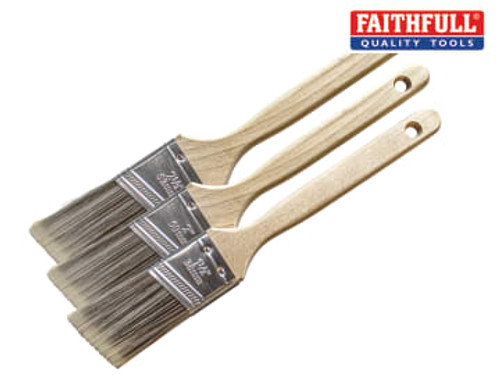 Faithfull (FAIPBTSASH3) Tradesman Synthetic Sash Brush Set, 3 Piece
