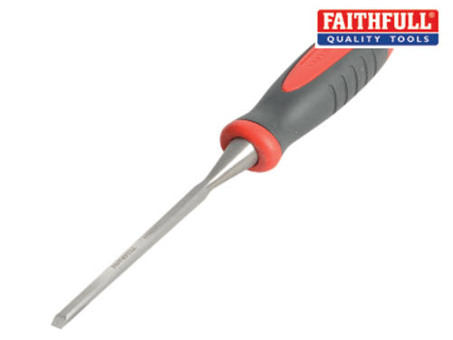 Faithfull (FAIWCR6) Bevel Edge Chisel Red Soft Grip 6mm (1/4in)