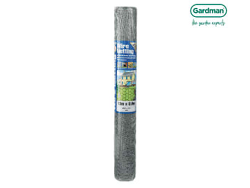 Gardman (50035) Galvanised Wire Netting 13mm² Hexagon, 10 x 0.6m