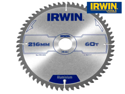 IRWIN (1907777) Professional Aluminium Circular Saw Blade 216 x 30mm x 60T TCG