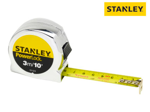 STANLEY (0-33-523) PowerLock Classic Pocket Tape 3m/10ft (Width 19mm)