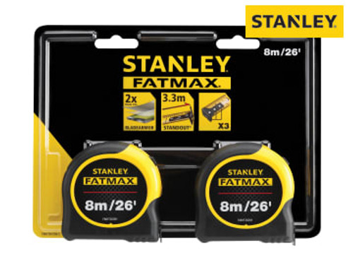 STANLEY (FMHT81558-5) FatMax Classic Tape Twin Pack 8m/26ft (Width 32mm)