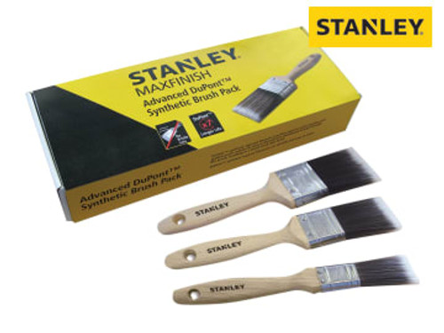 STANLEY (STPPSS0S) MAXFINISH Advanced Synthetic Paint Brush Set of 3 25 38 & 50mm