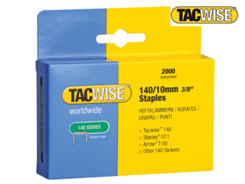 Tacwise (0347) 140 Heavy-Duty Staples 10mm (Type T50 G) (Pack 2000)