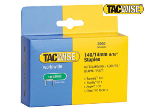 Tacwise (0349) 140 Heavy-Duty Staples 14mm (Type T50 G) (Pack 2000)
