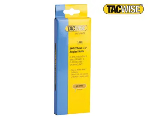 Tacwise (0479) 500 18 Gauge 20mm Angled Galvanised Nails (Pack 1000)