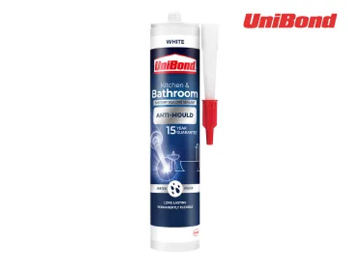 UniBond (2707173) Healthy Kitchen & Bathroom Anti Mould Sealant White Cartridge 274g