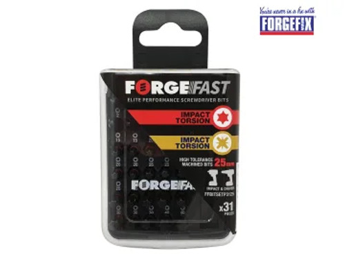 ForgeFix (FFBITSETP3125) ForgeFast PZ/TX Impact Bit Set, 31 Piece