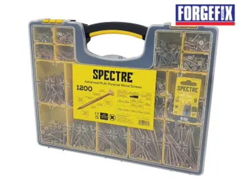 ForgeFix (FOROPSP1200Y) Spectre Wood Screw Site Organiser 1200 Piece