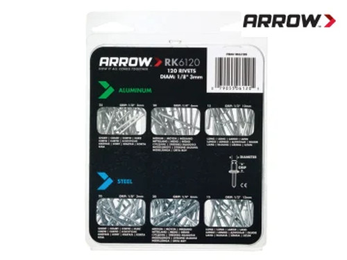 Arrow (ARK6120) RK6120 Multi Rivet Pack (120)
