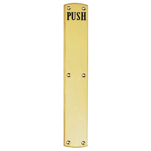 Carlisle Brass Engraved Push Plate