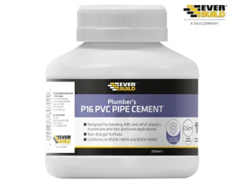 Everbuild P16 Plumber's PVC Pipe Cement 250ml