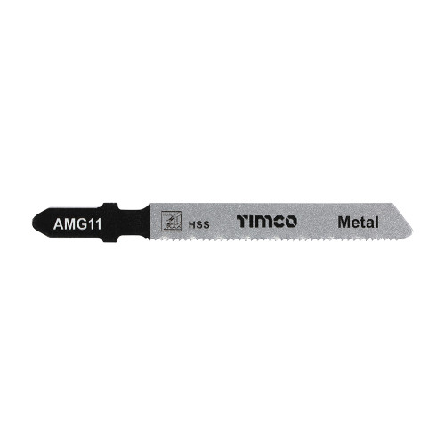 Timco T118A Jigsaw Blades - Metal Cutting - HSS Blades (AMG11) - 5 Pieces Pack