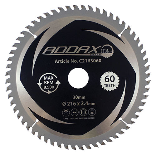 Timco 216 x 30 x 60T Circular Saw Blade - Fine Trim/Finishing - Extra Fine (C2163060)